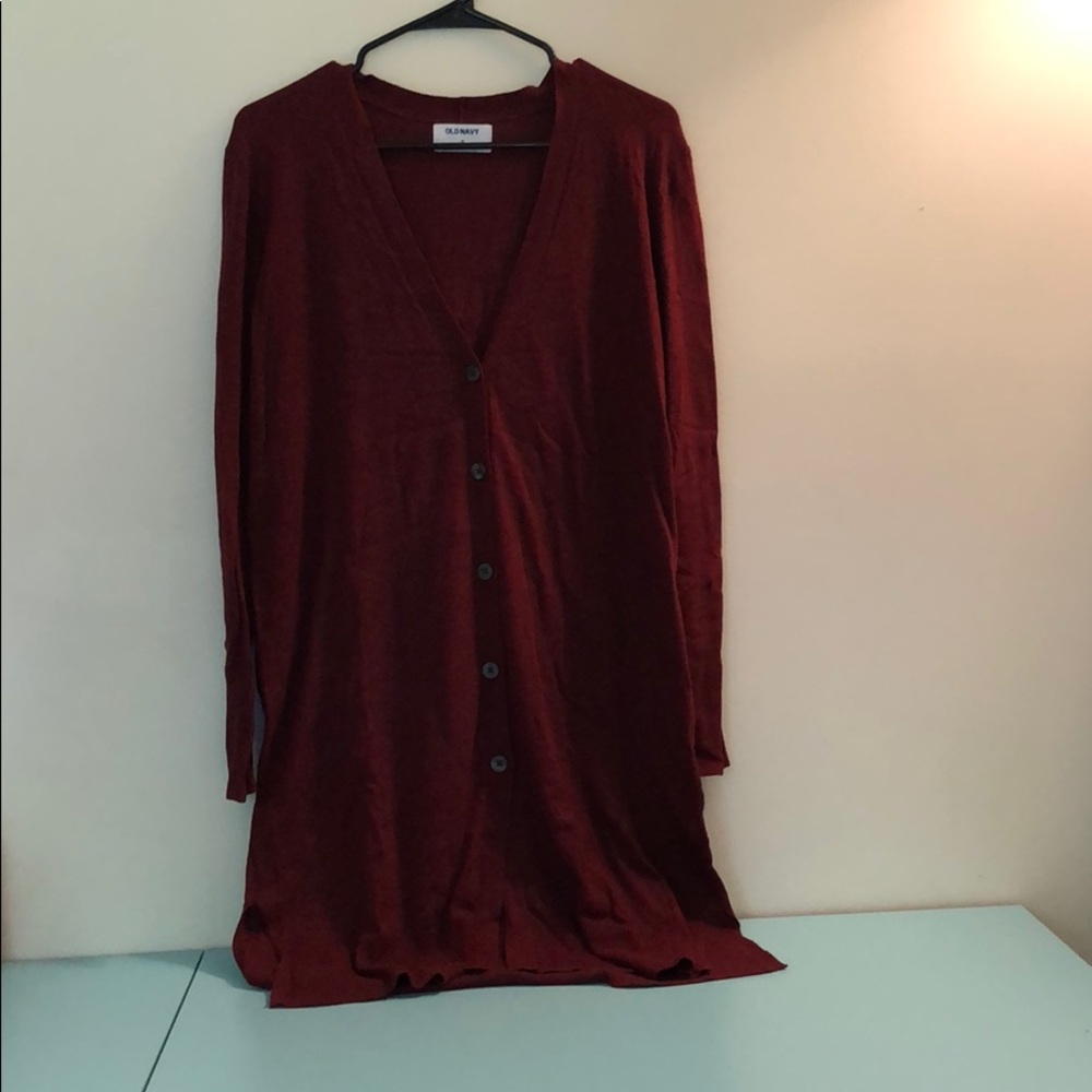 Medium Old Navy maroon cardigan